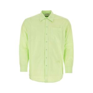House Of Sunny Men Acid Green Poplin Vito Shirt